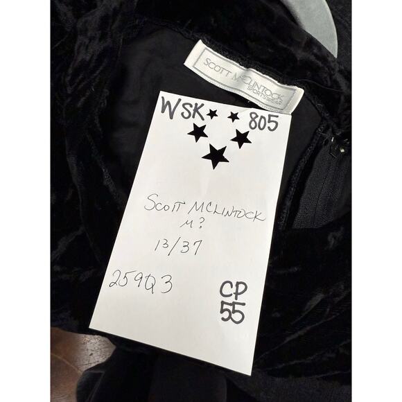 Vintage Scott McClintok Crused Velvet Maxi Skirt Women's Small Black Whimsygoth - Picture 3 of 4